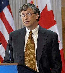 Gates giving a speech