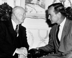 Young George Bush with President Eisenhower