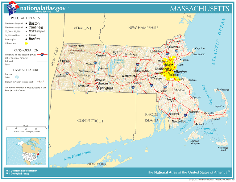 United States Geography for Kids: Massachusetts