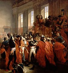Painting of Napoleon overthrowing the French government