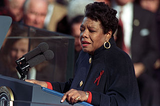 Maya Angelou reading at Clinton's inauguration