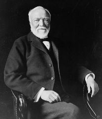 Carnegie sitting down