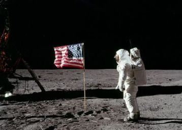 Buzz Aldrin and the US Flag
