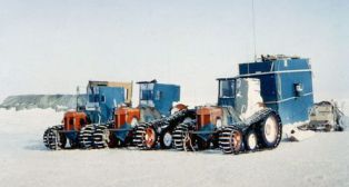 Tractors used by Edmund Hillary on the South Pole