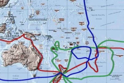 Routes of Captain James Cook