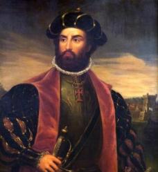 Vasco da Gama with sword