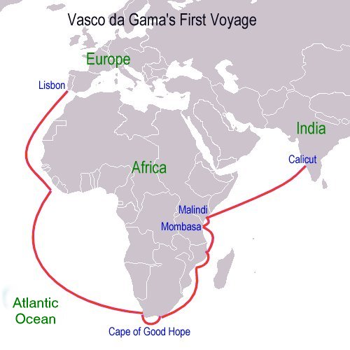 Vasco De Gama Route Vasco Da Gama CMRNG