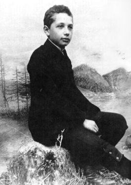 Einstein at age 14 sitting