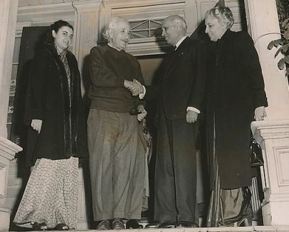 Einstein with Nehru and Gandhi