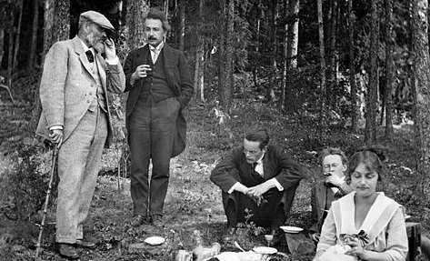 Albert Einstein at a picnic in Norway