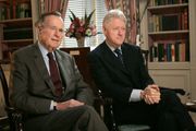 Bill Clinton with George Bush Sr.