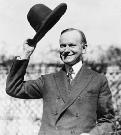 Calvin Coolidge Tipping Hat