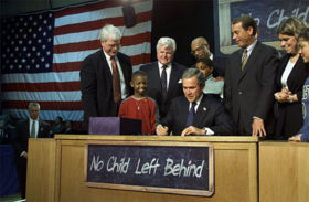 George W. Bush signing No Child Left Behind