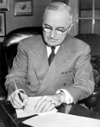 President Truman declares war on North Korea