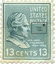 Postage Stamp featuring Millard Fillmore