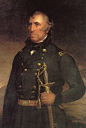 Portrait of General Zachary Taylor with sword