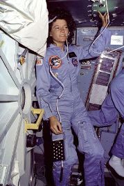 Sally Ride on the Space Shuttle