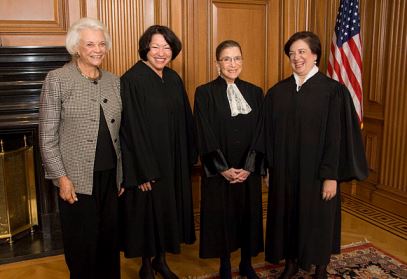 Four women Justices standing