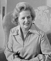 Margaret Thatcher sitting down