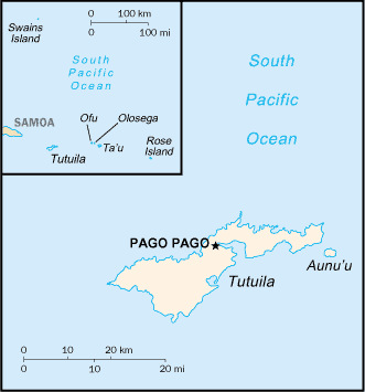 Country of American Samoa Map