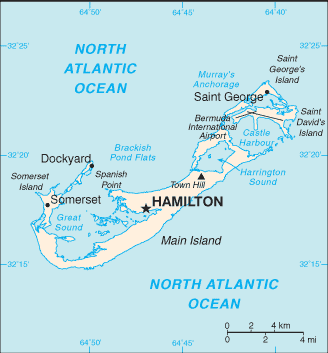 Country of Bermuda Map
