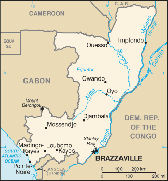 Country of Congo, Republic of the Map