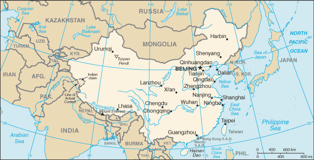 Country of China Map