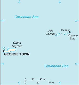 Country of Cayman Islands Map