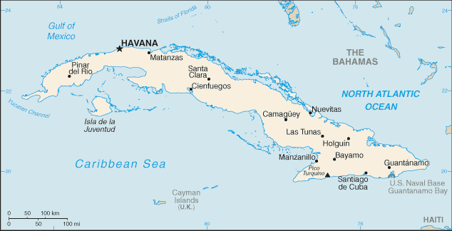 Guantanamo Bay Cuba Map Geography For Kids: Cuba
