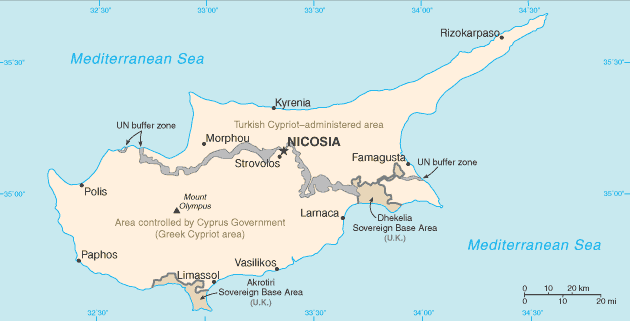 Country of Cyprus Map