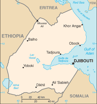 Country of Djibouti Map
