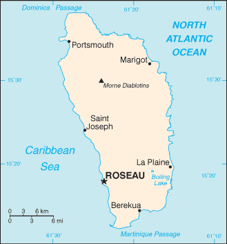 Country of Dominica Map