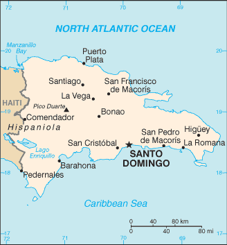 Country of Dominican Republic Map