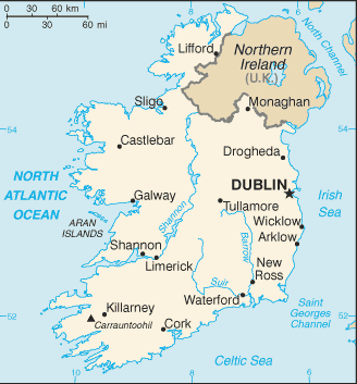 Country of Ireland Map