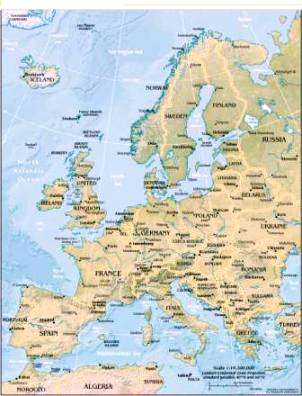 Map of Europe (Countries and Cities) - GIS Geography