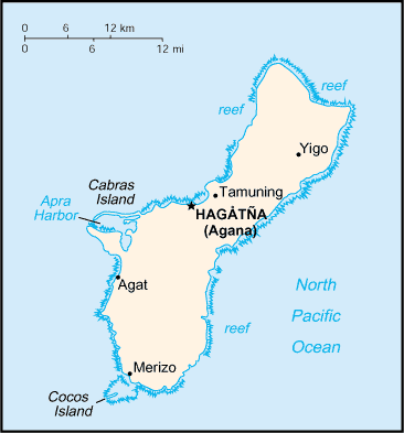 Country of Guam Map