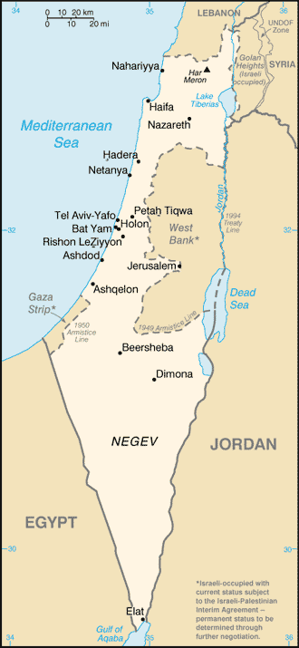 Country of Israel Map