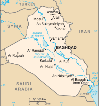 Country of Iraq Map