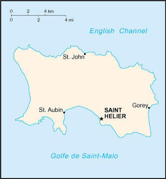 Country of Jersey Map