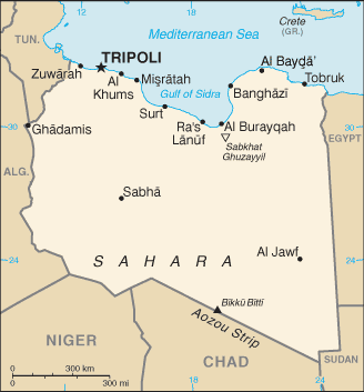 Country of Libya Map