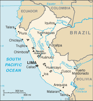 Country of Peru Map