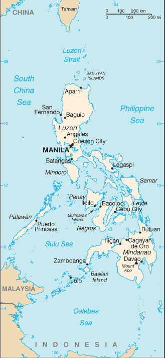 Country of Philippines Map
