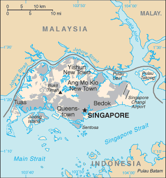 Country of Singapore Map