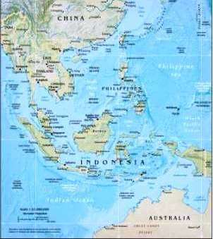 east asia landforms map