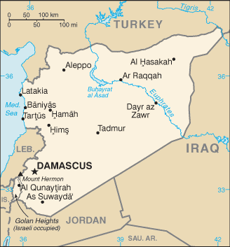 Country of Syria Map