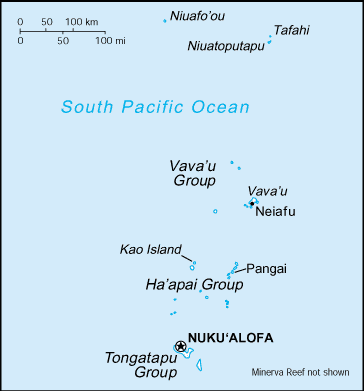 Country of Tonga Map