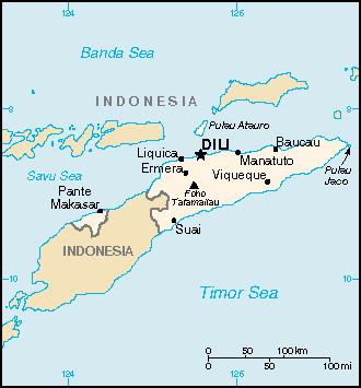 Country of East Timor Map