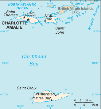 Country of Virgin Islands Map
