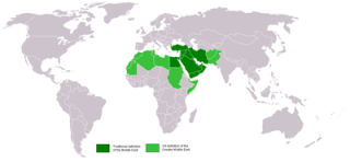 middle east on world map