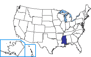 Location of Mississippi State
